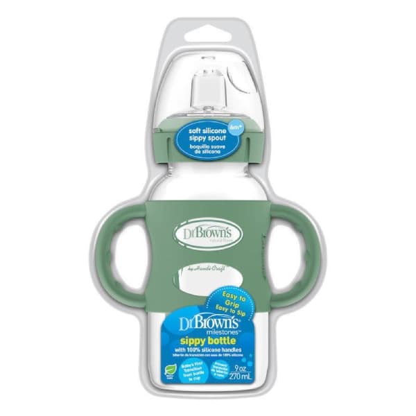 لیوان آموزشی کودک سوپاپ دار دکتر براون 270 میل مدل sippy bottle — تصویر ۵