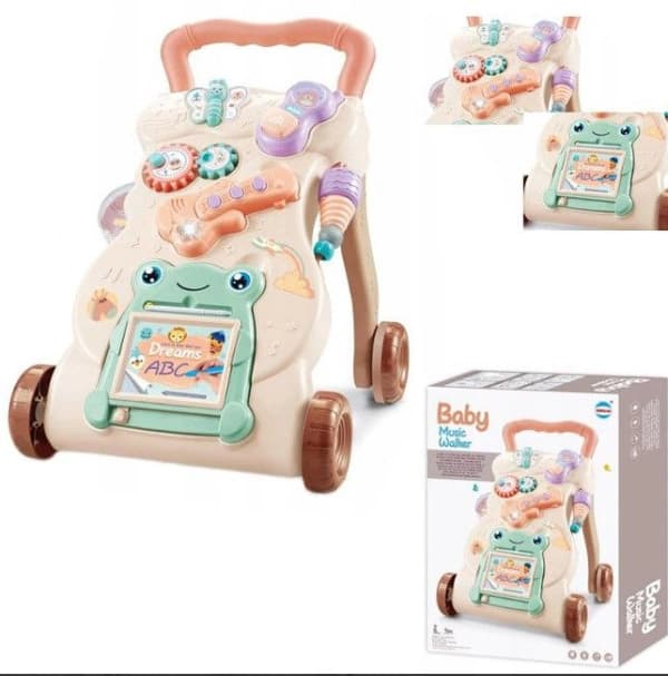 واکر موزیکالی کودک رنگ کرم | Baby Music Walker