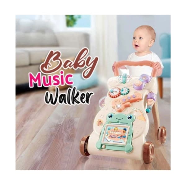 واکر موزیکالی کودک رنگ کرم | Baby Music Walker — تصویر ۳