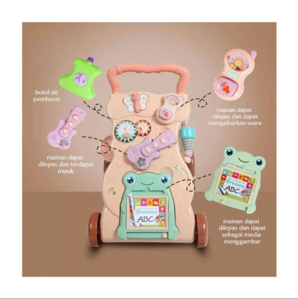 واکر موزیکالی کودک رنگ کرم | Baby Music Walker — تصویر ۵