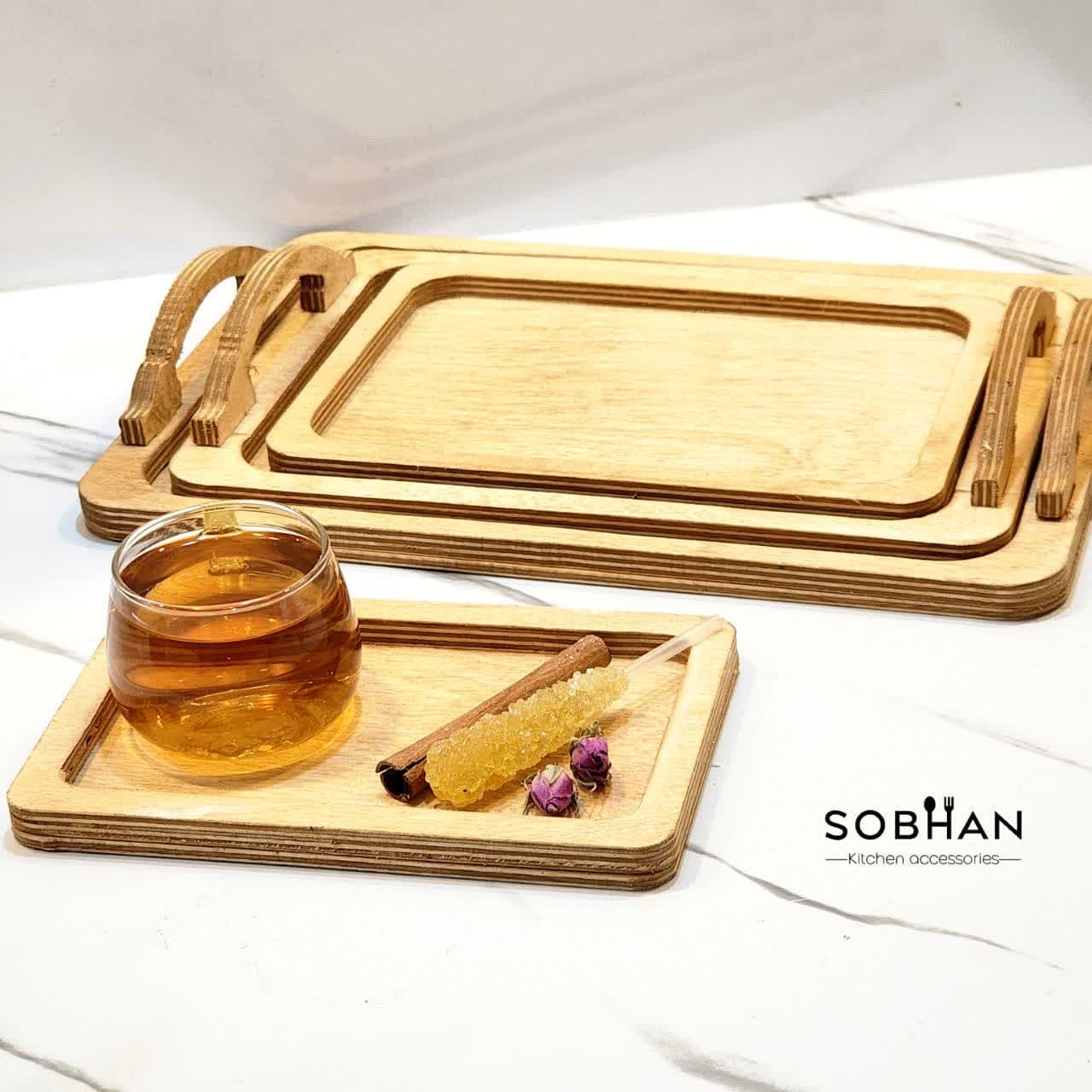 سینی 4 عددی دسته دار