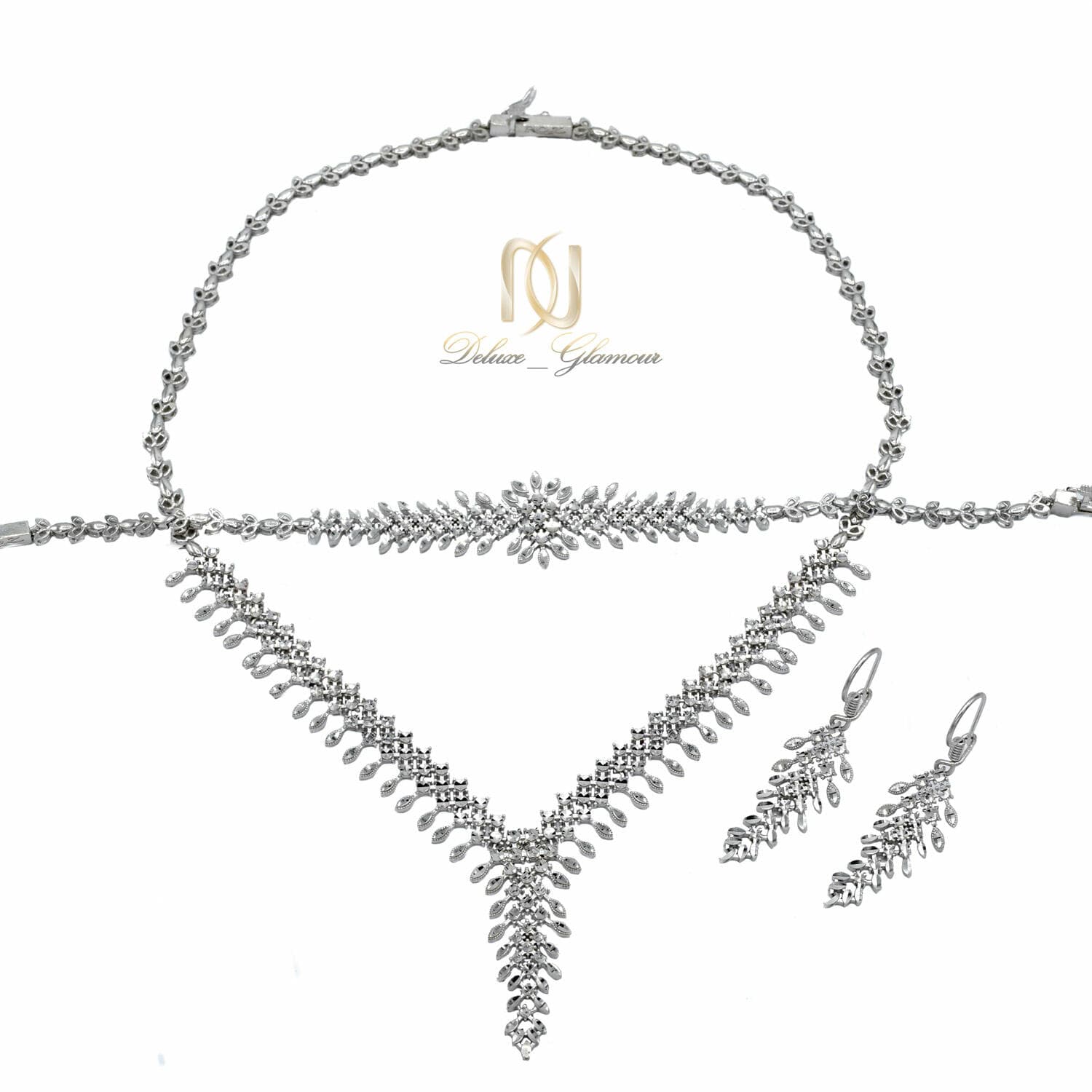 سرویس نقره تراش زنانه با آبکاری رودیوم چندلایه ce-n110