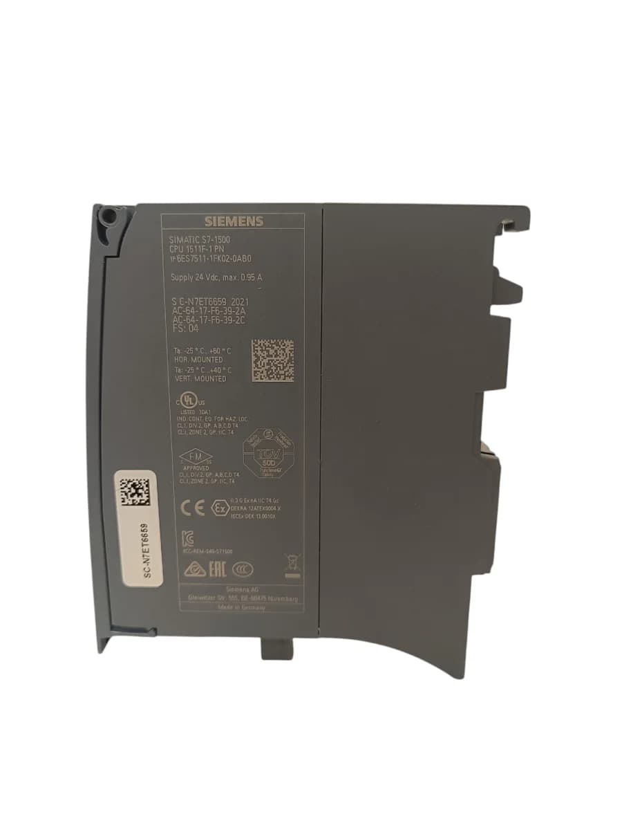 CPU زیمنس سری S7-1500 کد فنی 6ES7511-1FK02-0AB0 — تصویر ۲