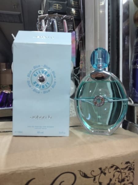 عطر ادکلن زنانه سیلور اسپریت آبی جوهان بی پاریس ادوپرفیوم JOHAN.B SILVER SPIRIT