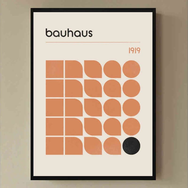 تابلو مدل Orange bauhaus کد 248901836 — تصویر ۳