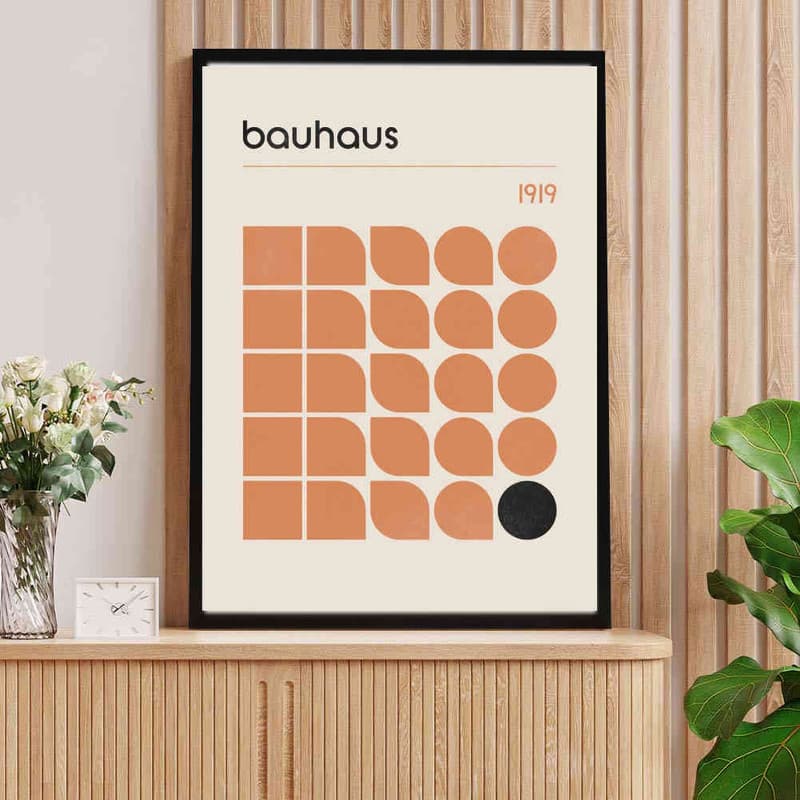 تابلو مدل Orange bauhaus کد 248901836 — تصویر ۲