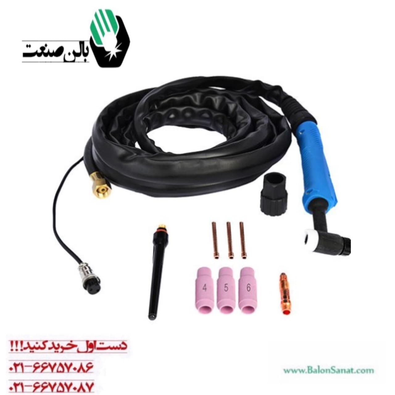 تورچ جوشکاری آرگون آب خنک ا Torch Argon Wp18F-4m — تصویر ۲