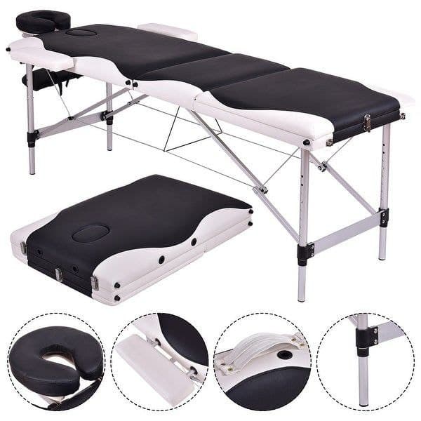 تخت پرتابل ماساژ معاینه تتو پایه آلومینیومی مدل مدشاپ