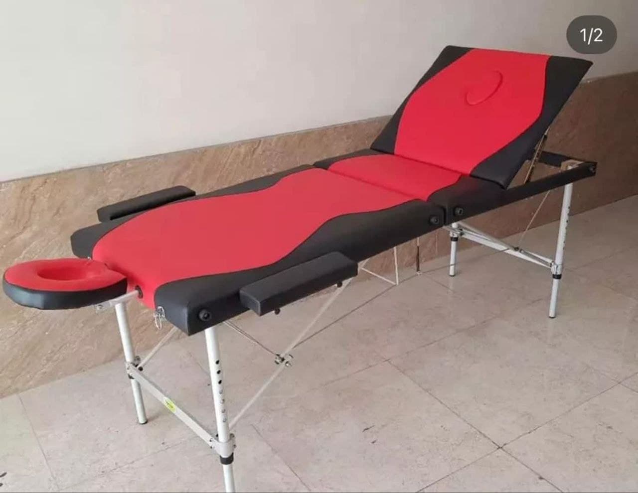 تخت پرتابل ماساژ معاینه تتو پایه آلومینیومی مدل مدشاپ — تصویر ۷