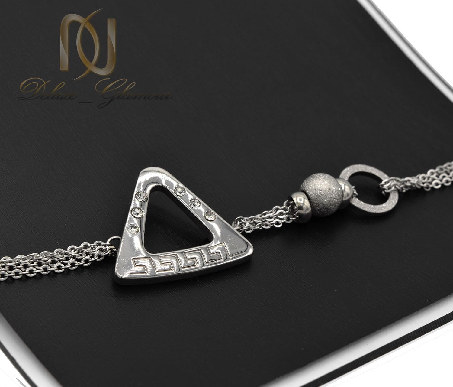 دستبند زنانه استیل طرح مثلثی جدید DS-N486 — تصویر ۲