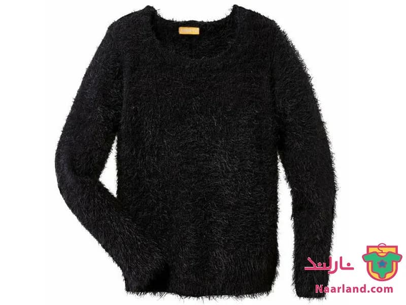 ژاکت بافت موهر دخترانه Pepperts آلمان مشکی ساده — تصویر ۳