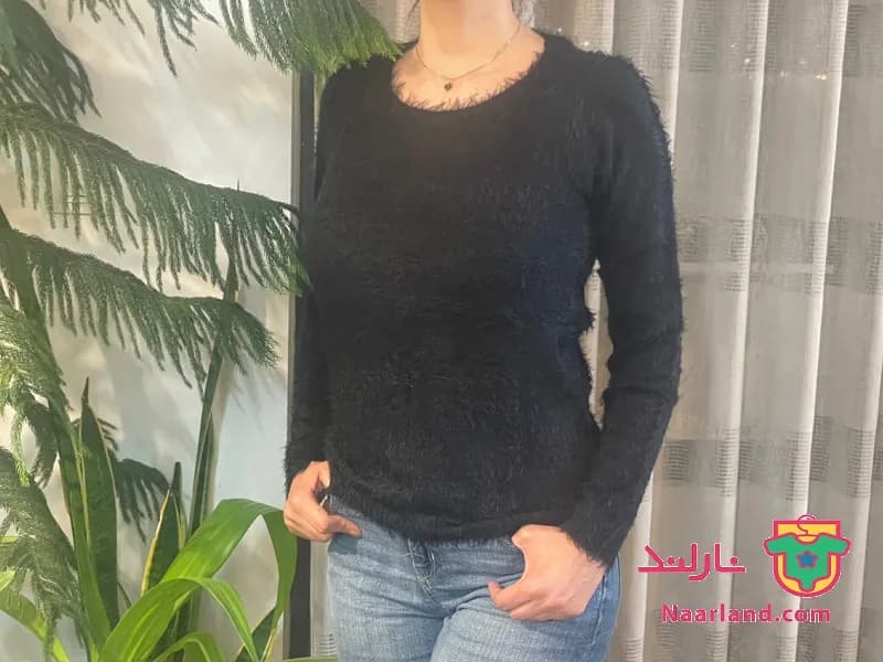 ژاکت بافت موهر دخترانه Pepperts آلمان مشکی ساده — تصویر ۲