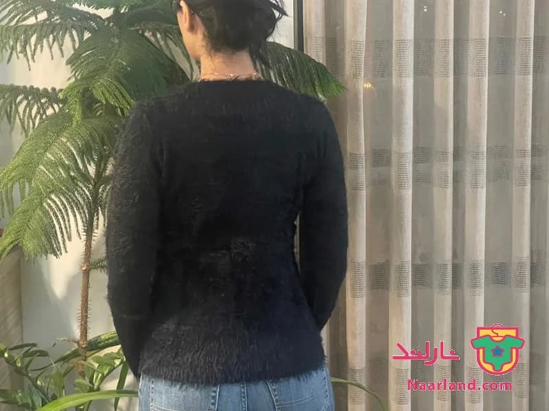 ژاکت بافت موهر دخترانه Pepperts آلمان مشکی ساده — تصویر ۵