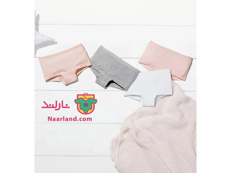 مجموعه ۴ عددی شورت نخی دخترانه لوپیلو سفید , صورتی و خاکستری — تصویر ۴