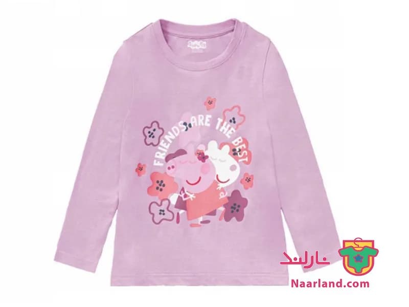 ست بلوز شلوار دخترانه Peppa pig بنفش — تصویر ۲