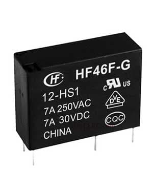 رله پکیجی 4 پین 12 ولت 7 آمپر HONGFA |مدل HF46F-G/12-HS1