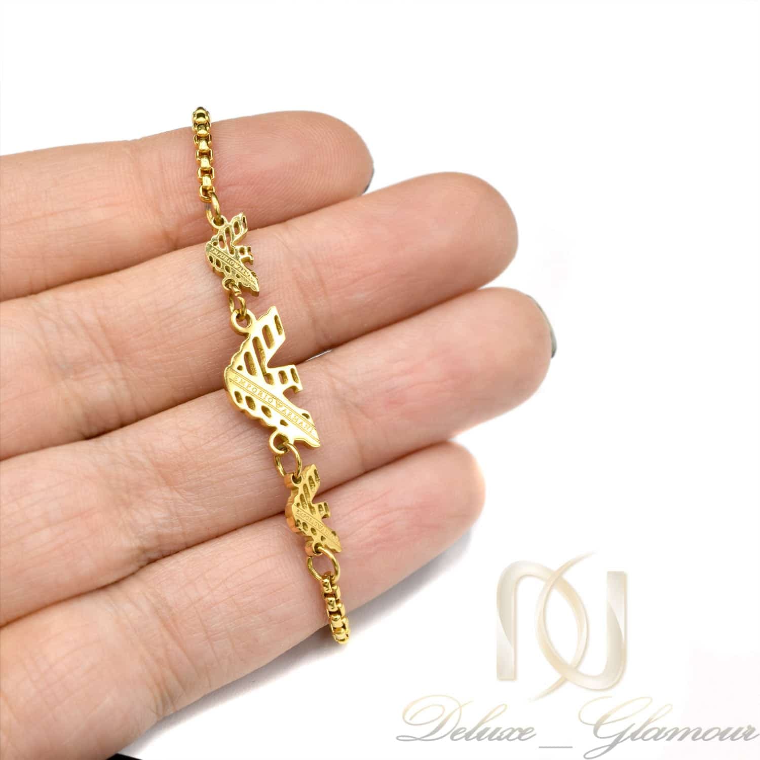 دستبند دخترانه ARMANI استیل طلایی DS-N604 — تصویر ۲