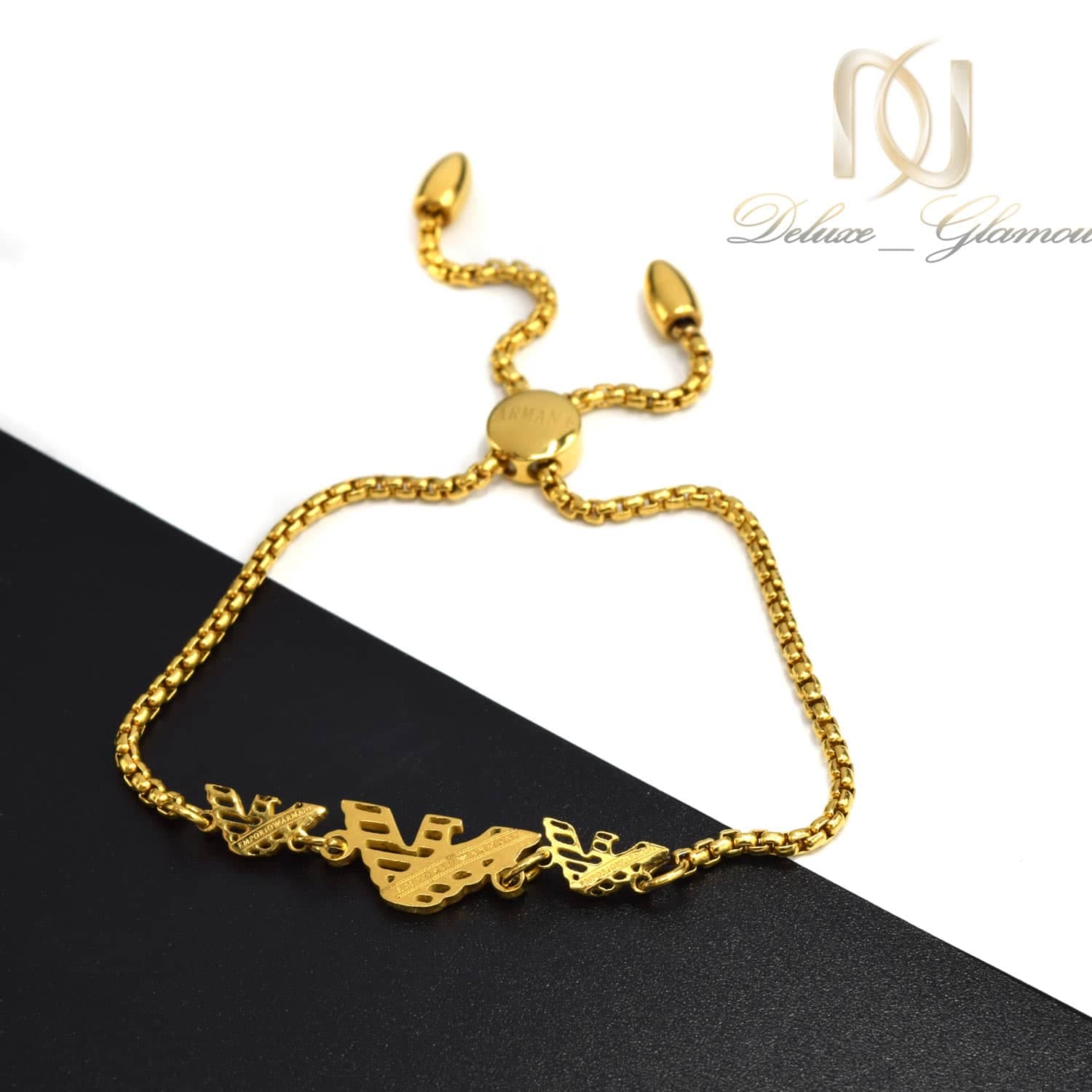 دستبند دخترانه ARMANI استیل طلایی DS-N604