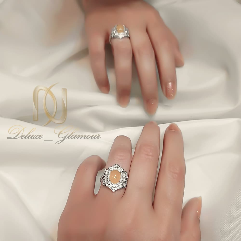 انگشتر نقره 925 زنانه نگین شرف الشمس اصل rg-n942 — تصویر ۳