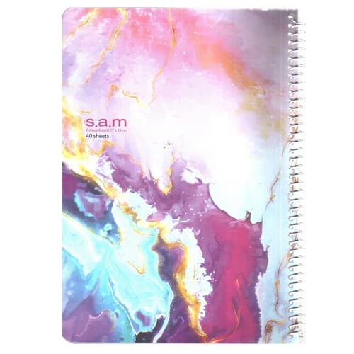 دفتر وزیری 40 برگ سیمی کلاسیک سم (طرح 16)