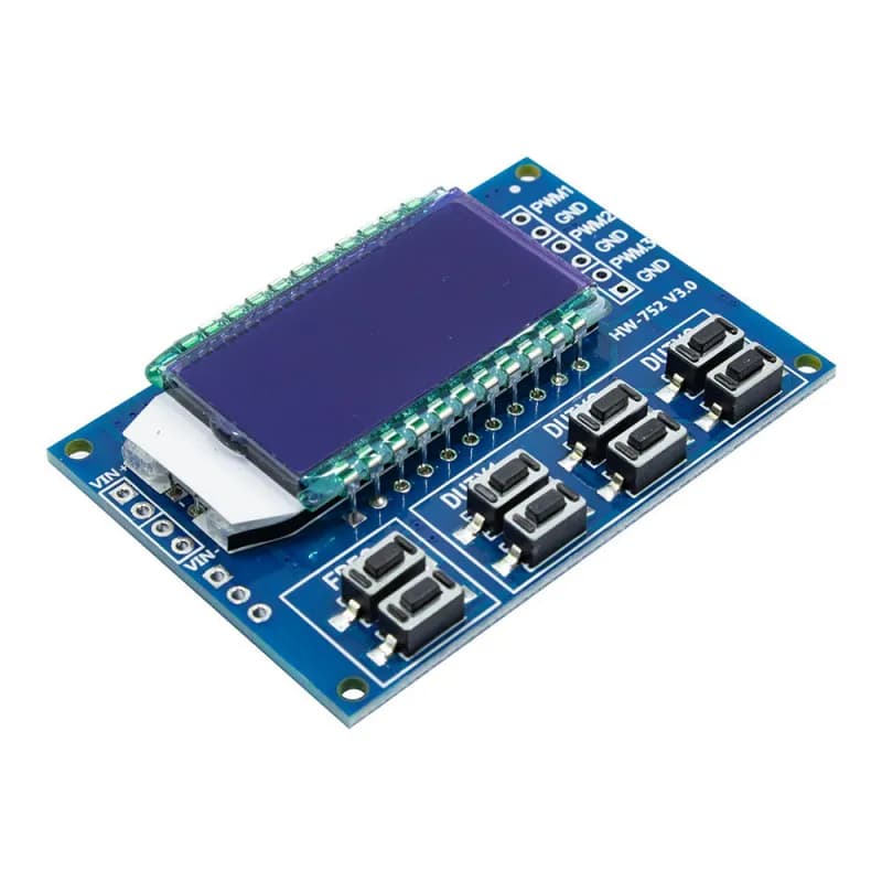 ماژول PWM ژنراتور 3 کاناله HW-752 دارای نمایشگر — تصویر ۲