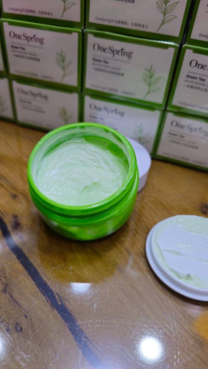کرم مرطوب کننده چای سبز وان سپرینگ 50 گرم — تصویر ۲