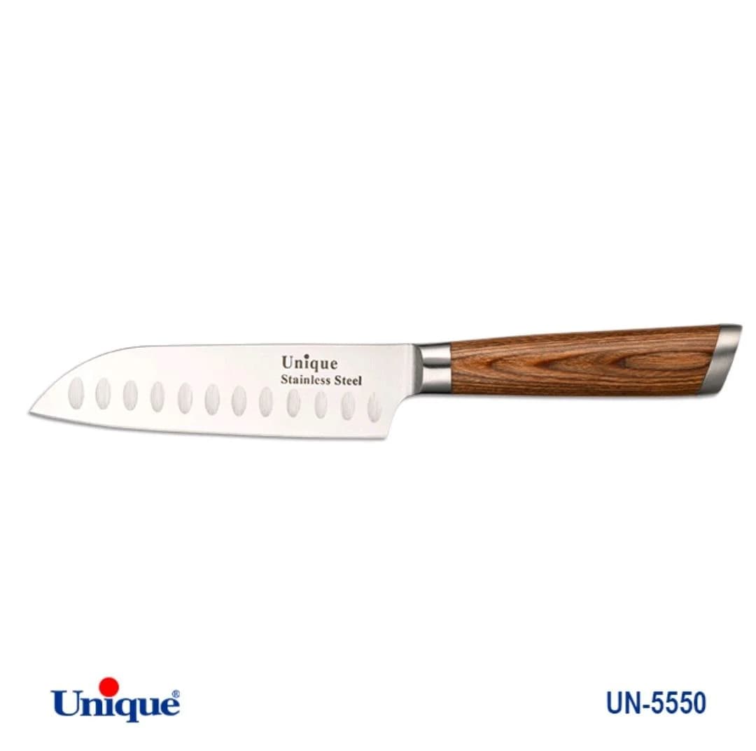 کارد تک آشپزخانه 5 سانتاکو یونیک دسته چوب کد UN-5550 طرح 2