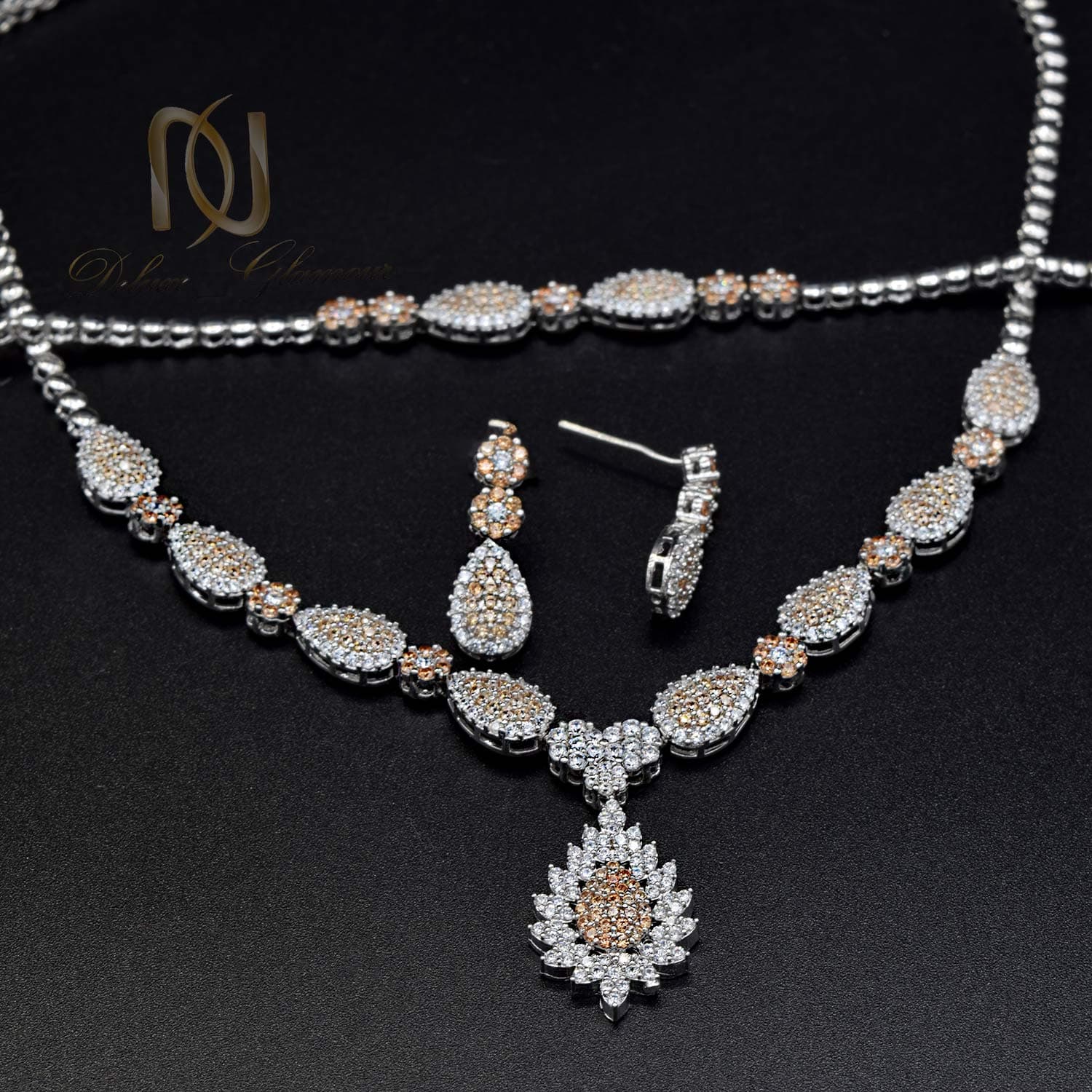 سرویس نقره عروس نگین شامپاینی ma-n402 — تصویر ۳