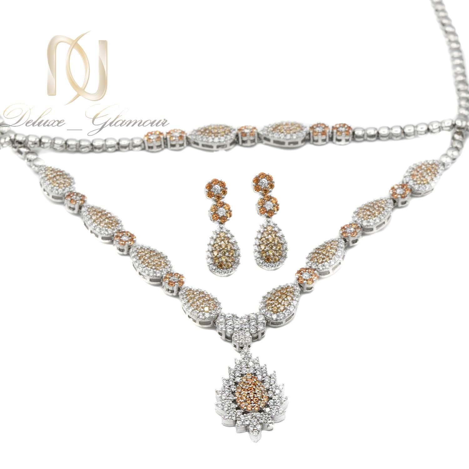 سرویس نقره عروس نگین شامپاینی ma-n402