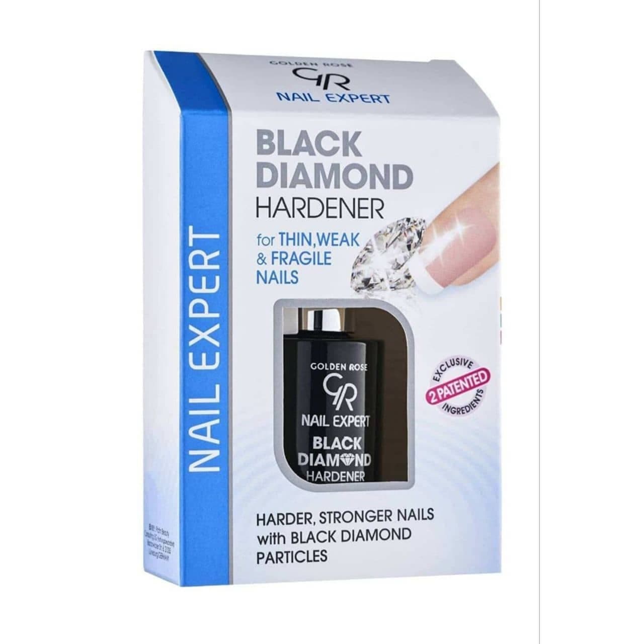 لاک درمانی تقویت کننده ناخن گلدن‌رزGOLDENROSE مدل Black Diamond Hardener حجم 11 میلی لیتر — تصویر ۲