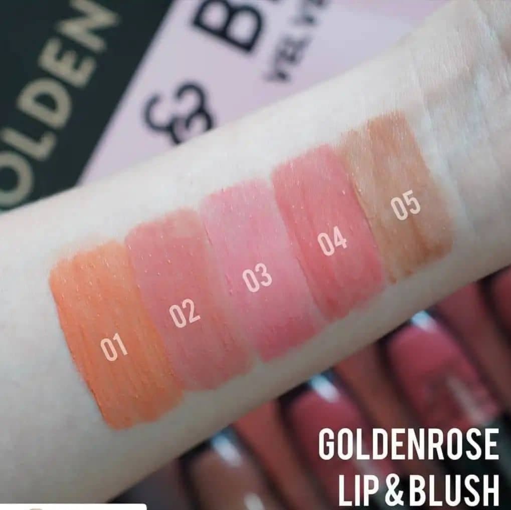 رژ لب و رژگونه مایع گلدن‌رزGOLDENROSE مدل ولوت تاچ Velvet Touch — تصویر ۲