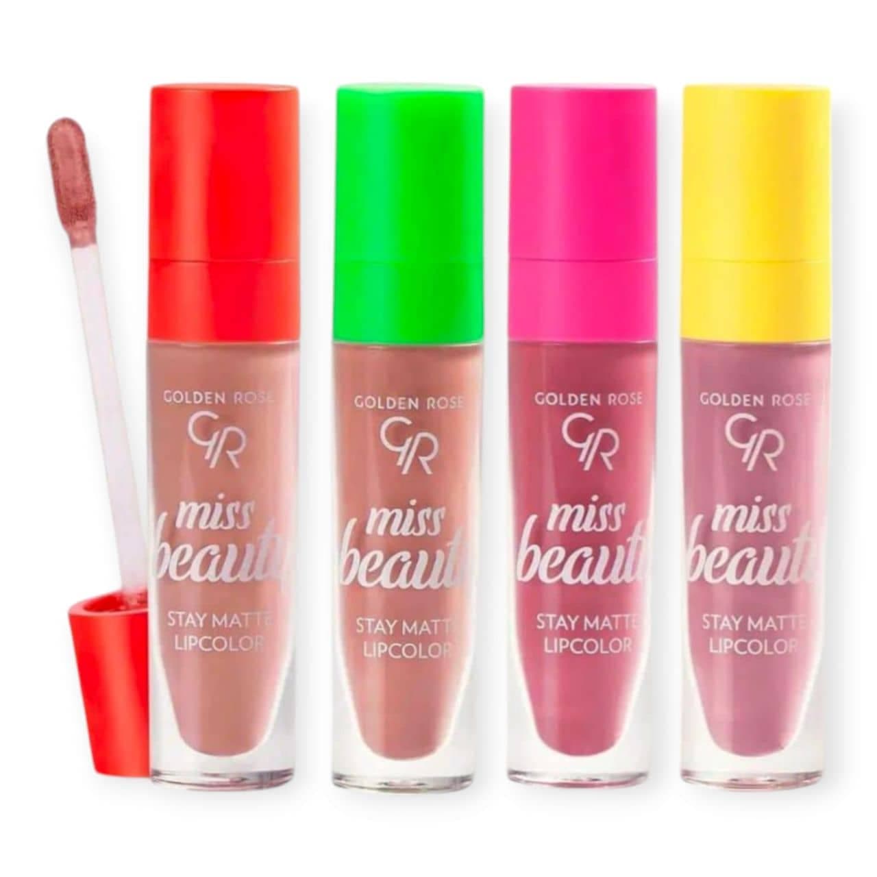 رژلب مایع مات میس بیوتی گلدن‌رزGOLDENROSE مدل Stay Matte حجم 5.5 میل