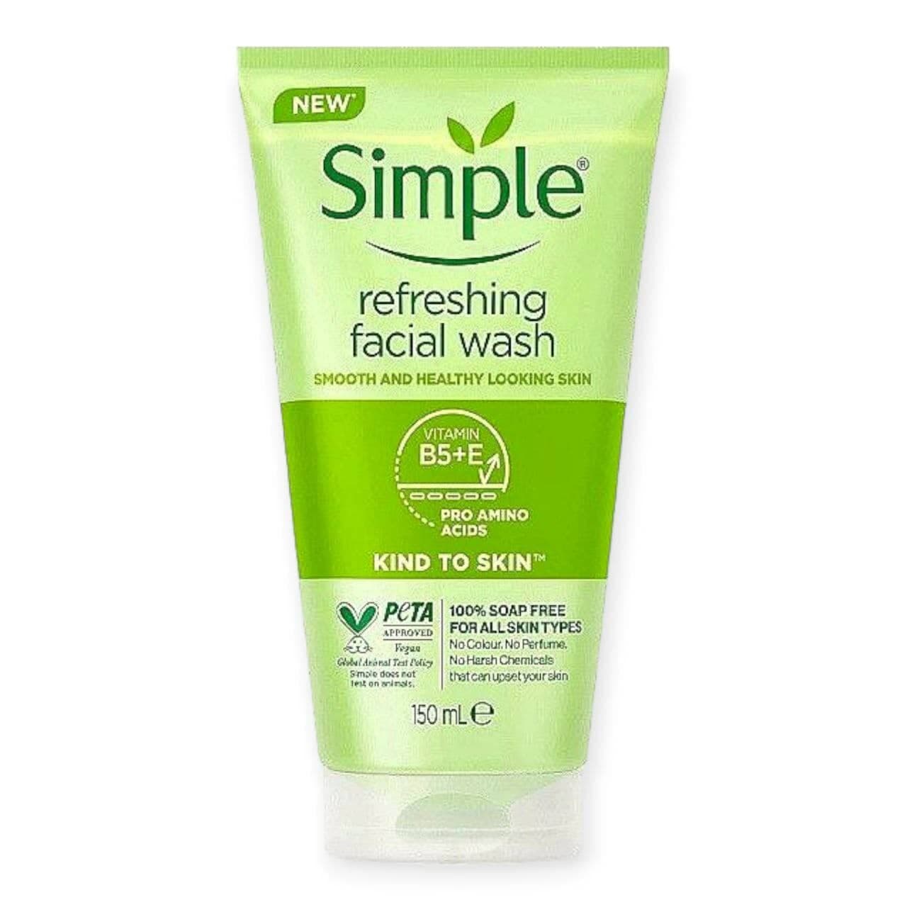 ژل شستشوی صورت سیمپلSIMPLE مدل Refreshing حجم 150 میلی لیتر