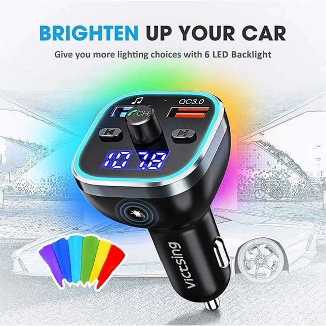 فرستنده آداپتور صوتی رادیویی خودرو بلوتوث 5.0 VicTsing BH378 — تصویر ۴