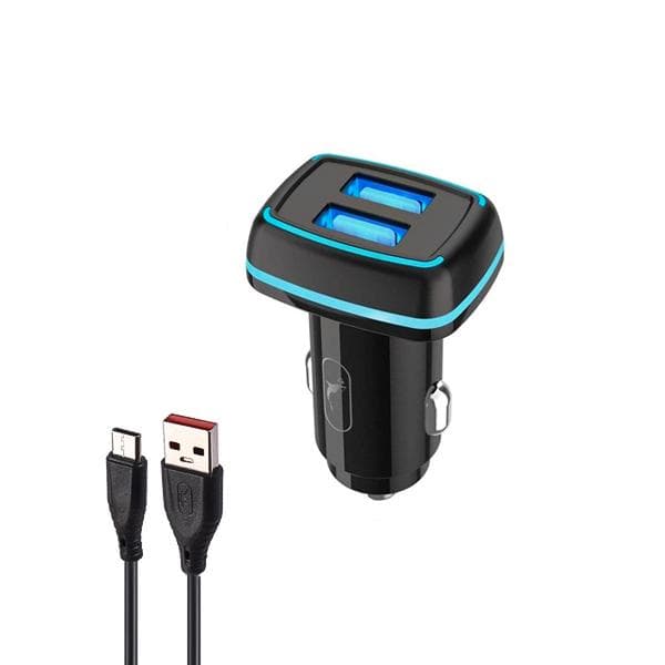 شارژر فندکی دو پورت Sky Dolphin مدل SZ18T به همراه کابل Type-C