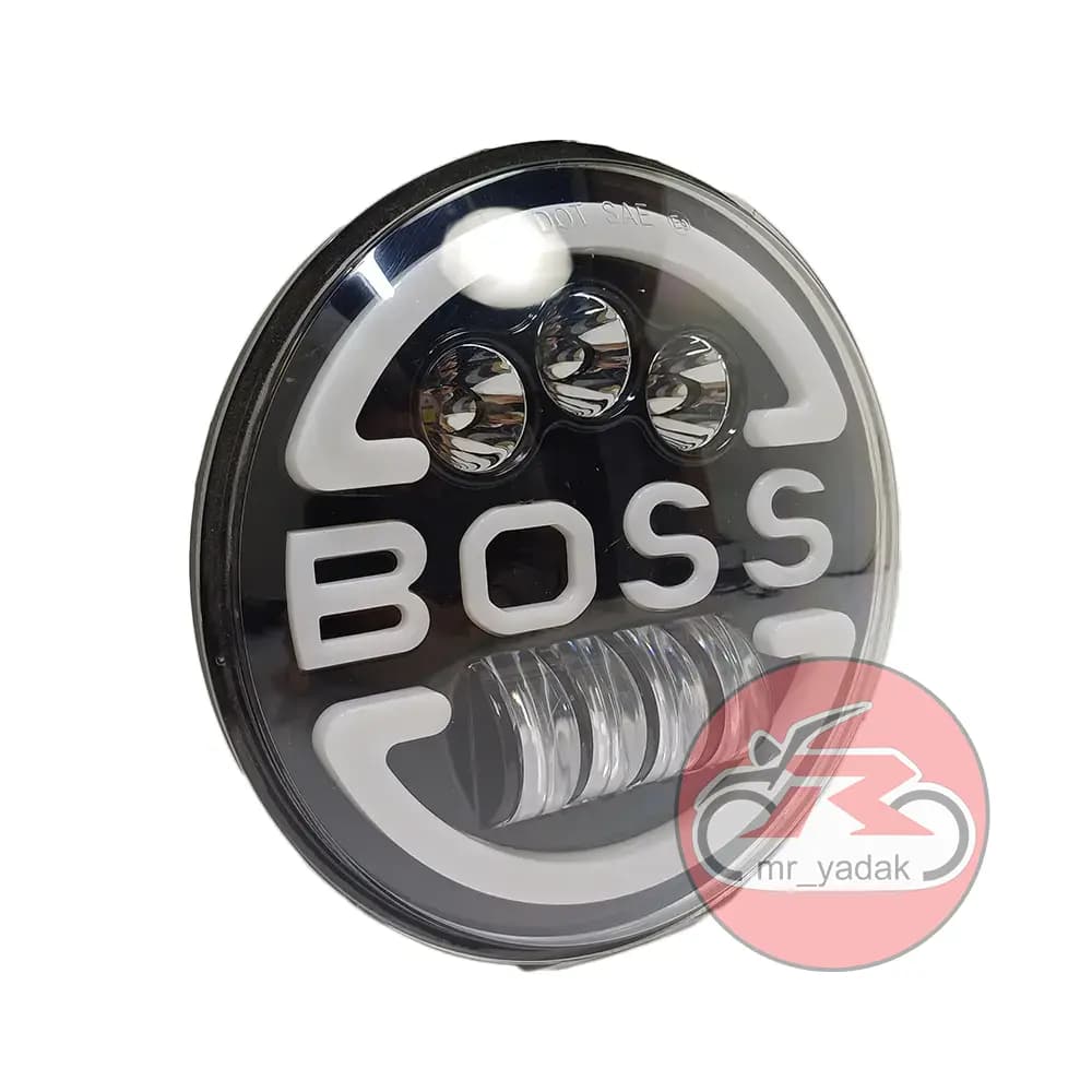 بلوری گرد 7 اینچ BOSS کد 06 مناسب برای موتورسیکلت و ماشین — تصویر ۷