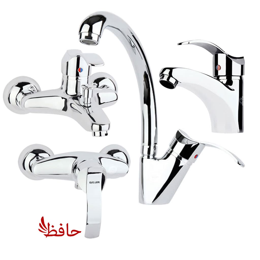 ست شیرالات راسان مدل نگین کروم