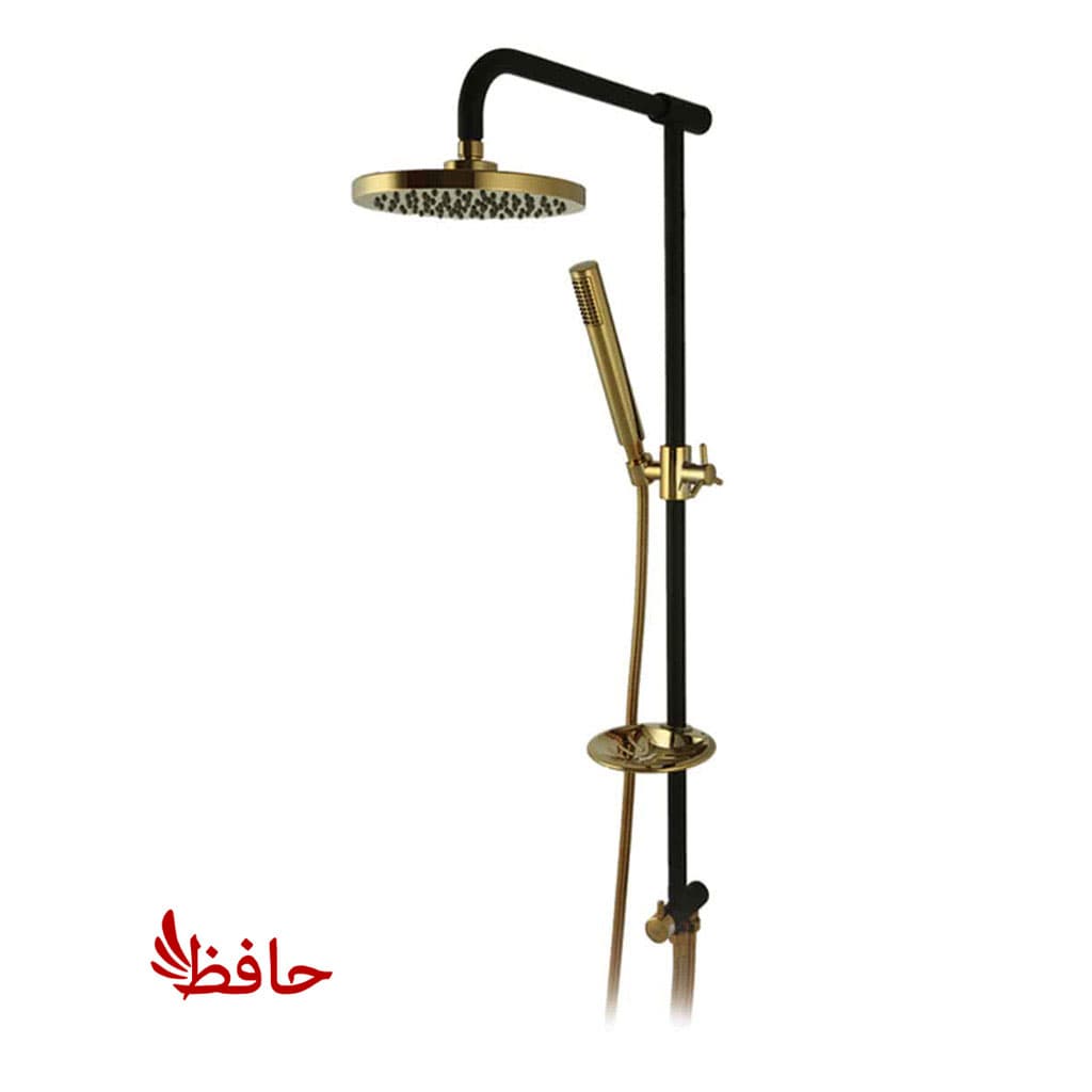 علم دوش دوکاره راسان مدل تینا مشکی طلایی