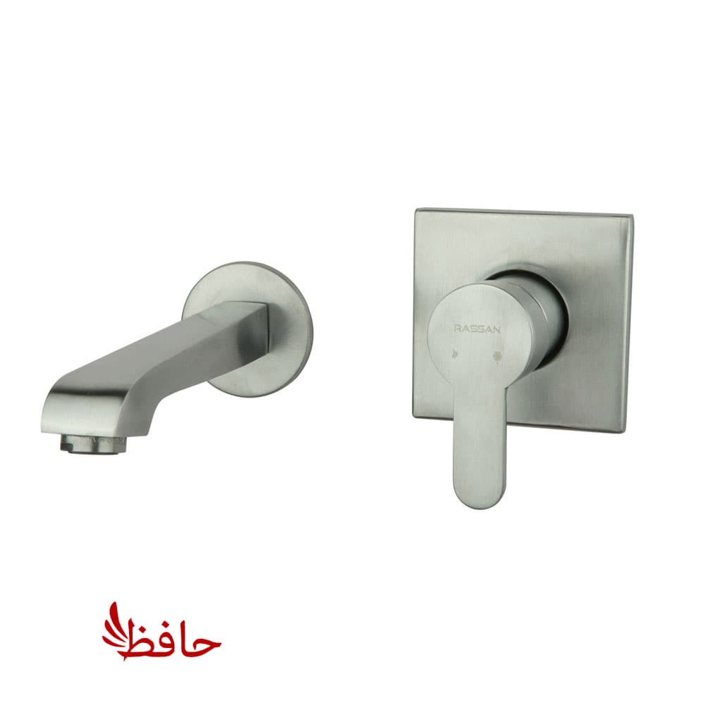 شیر روشویی توکار راسان مدل ویوات فلت کروم مات