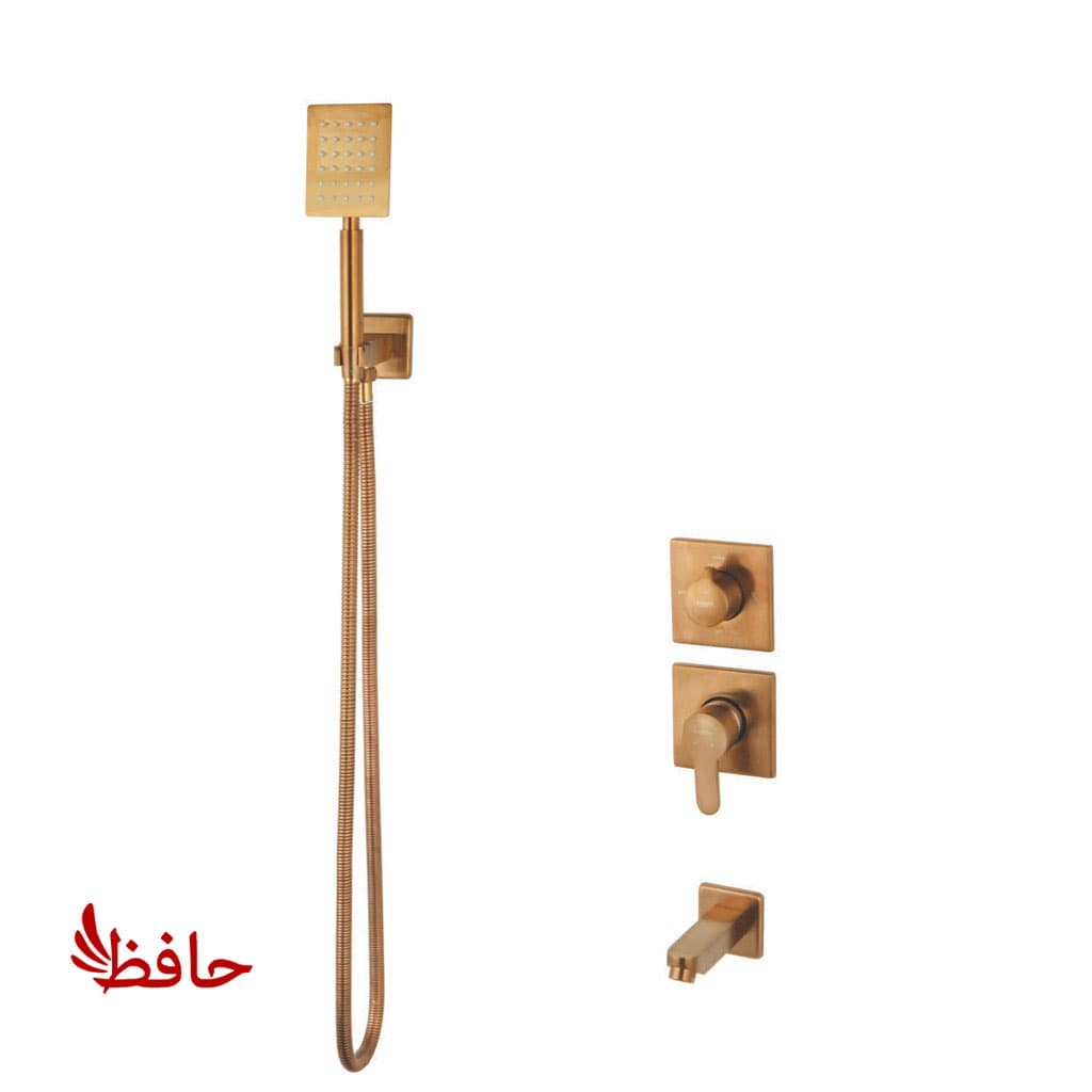 شیر حمام توکار راسان مدل ویوات فلت رزگلدمات کلاس 4