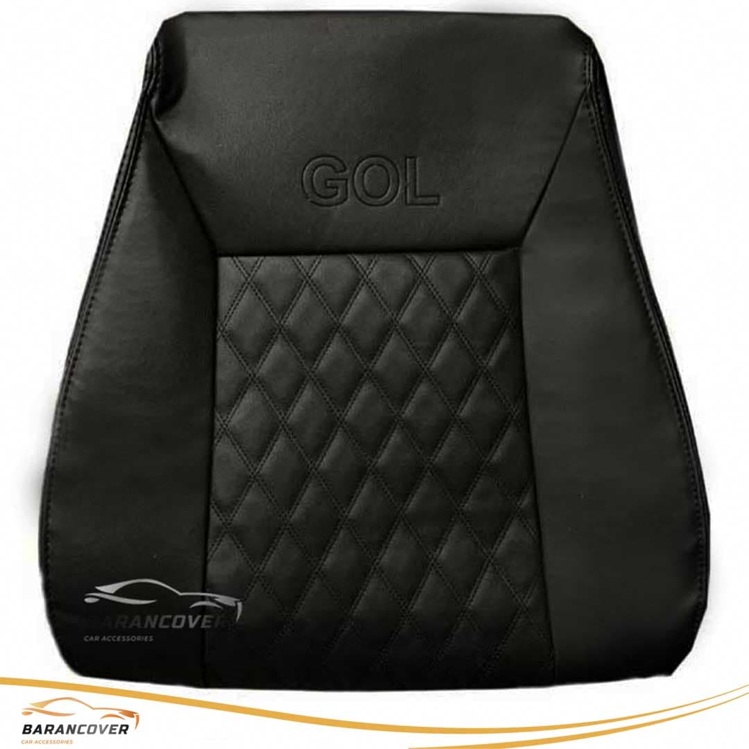 روکش صندلی فولکس گل GOL چرم وسط گلدوزی رنگ مشکی