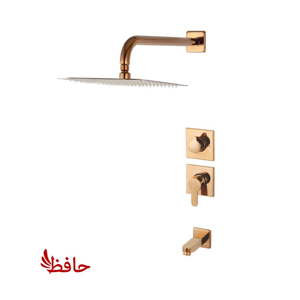 شیر حمام توکار راسان مدل ویوات فلت رزگلد کلاس 2