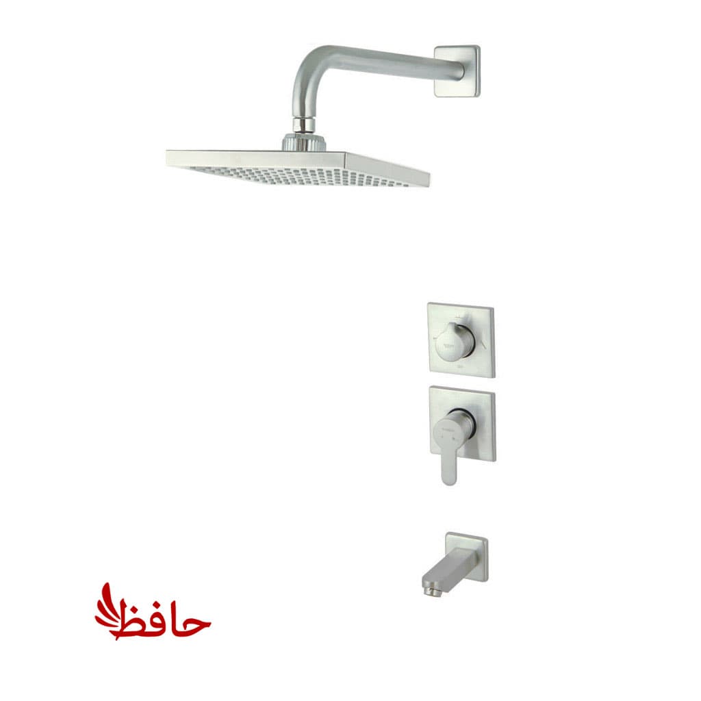 شیر حمام توکار راسان مدل ویوات فلت کروم مات کلاس 2