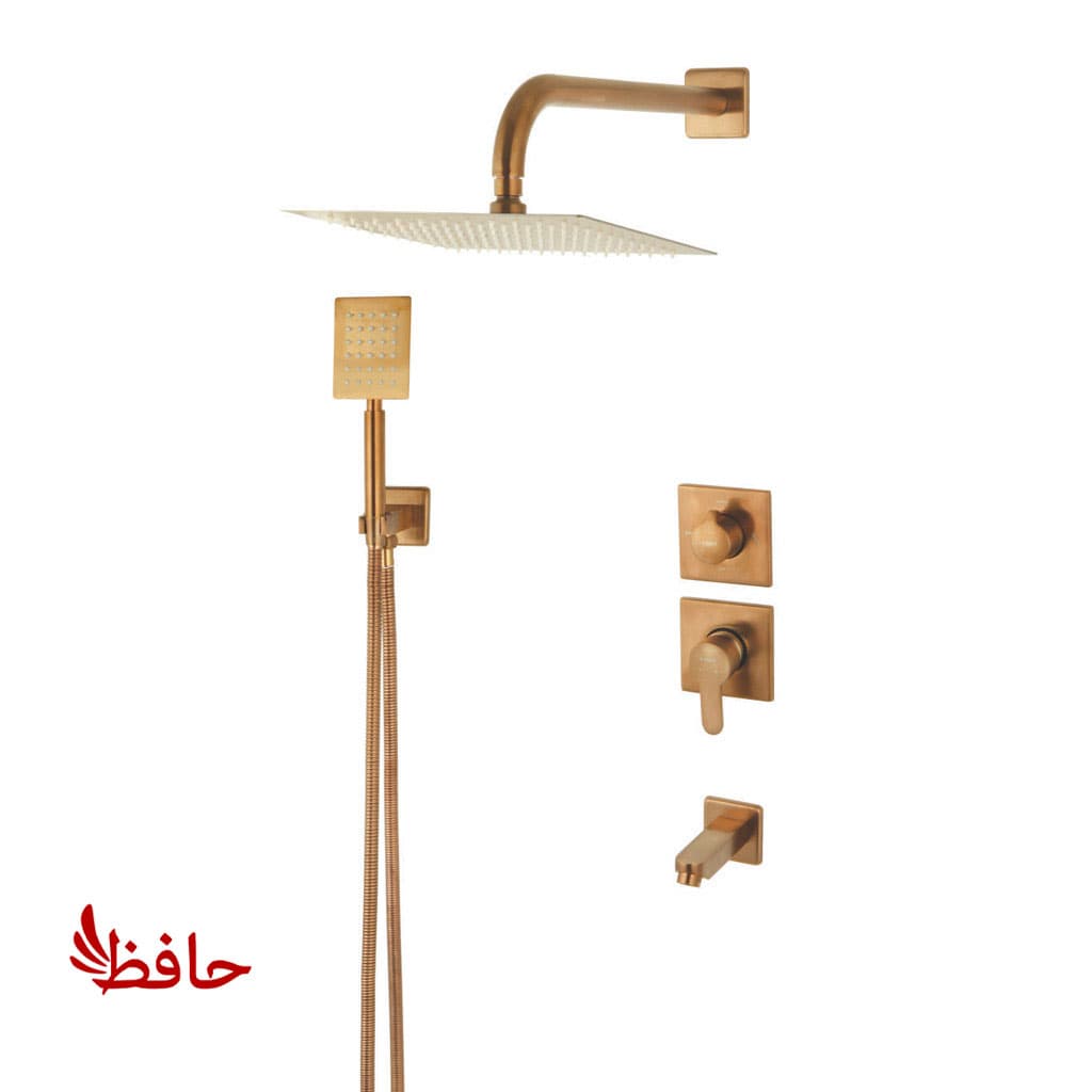 شیر حمام توکار راسان مدل ویوات فلت رزگلدمات کلاس 1