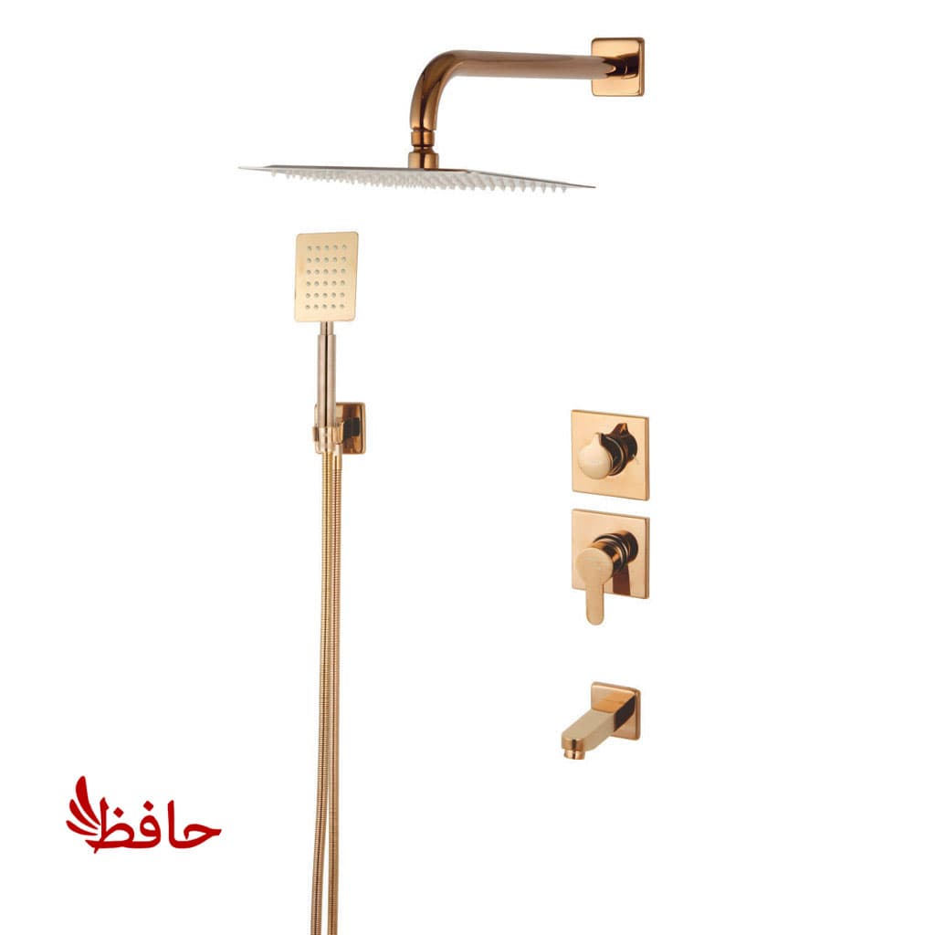 شیر حمام توکار راسان مدل ویوات فلت رزگلد کلاس 1