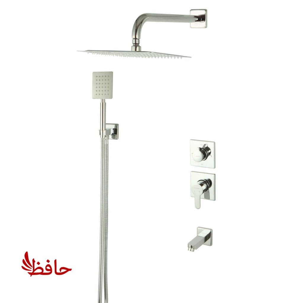 شیر حمام توکار راسان مدل ویوات فلت کروم کلاس 1