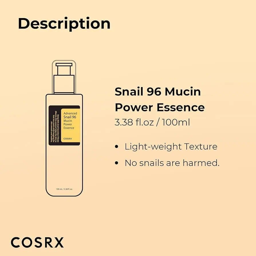 اسنس حلزون کوزارکسCOSRX مدل پمپی 96% حجم 100 گرم — تصویر ۷