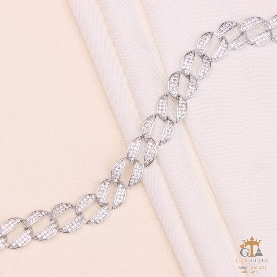 دستبند نقره میکرو کد 22177