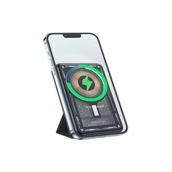 شارژر همراه وایرلس مگنت QC3 20W بروفون مدل BJ29 ظرفیت 10000mAh — تصویر ۳