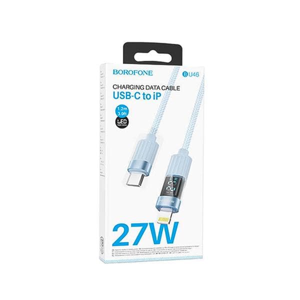 کابل تایپ سی به لایتنینگ 27W بروفون مدل BU46 طول 1.2 متر — تصویر ۲